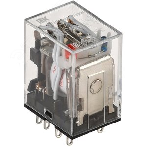 Реле промежуточное 24 В DC 4 переключающих контакта 3 A РЭК78/4 с индикацией - ONI (IEK)