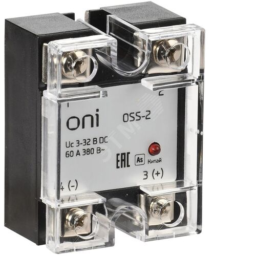 Реле твердотельное OSS-2 60А 380В AC 3-32В DC ONI - фото 2
