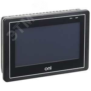 Панель оператора общепром. 7' резистивный экран, черная. Корпус: пластик, 1xEthernet, 1xRS232/RS485/RS422, 1xRS232, 2xUSB, 24В DC