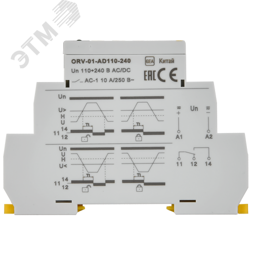 Реле напряжения ORV. 1ф 110-240 В AC/DC (ORV-01-AD110-240) - фото 3
