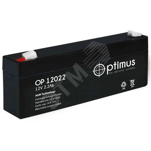 Аккумулятор Optimus OP 12В/2,2 А/ч (АКБ OP 12022) - Optimus АКБ