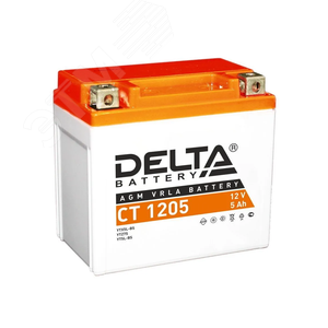 Аккумулятор CT 12В 5Ач (CT 1205) - Delta MOTO