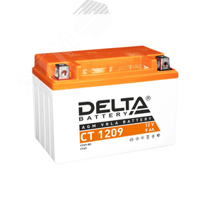 Аккумулятор CT 12В 9Ач (CT 1209) - Delta MOTO