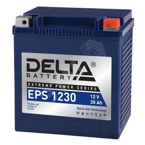Аккумулятор МОТО Delta EPS 12В/30 А/ч (АКБ EPS 1230) - Delta MOTO
