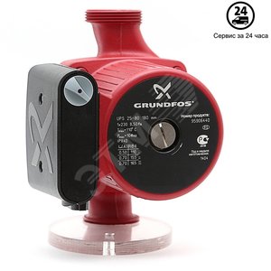 Насос циркуляционный с мокрым ротором UPS 25-80 PN10 1х230В/50 Гц в/к с гайками (95906440) - Grundfos