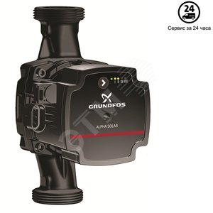 Насос циркуляционный Alpha Solar 25-75 130, максимальный расход 3.4 м3/ч, максимальный напор 7.5 м (98989299) - Grundfos