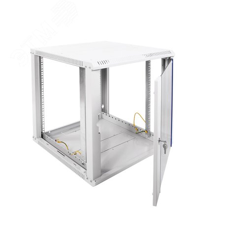 Шкаф телекоммуникационный настенный разборный 12U (600х520) дверь стекло 3