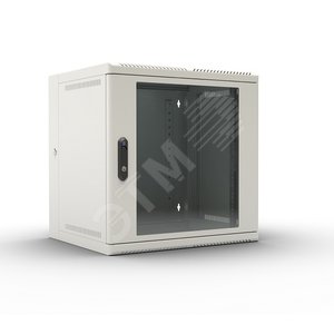 Шкаф телекоммуникационный настенный откидной 9U (600х520) дверь стекло - ЦМО