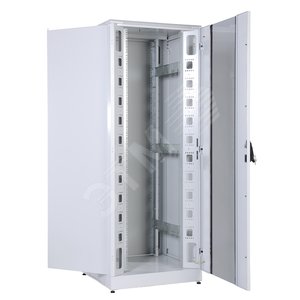 Шкаф телекоммуникационный напольный кроссовый 42U (800х800) дверь металл задняя металл перфорированные стенки - ЦМО