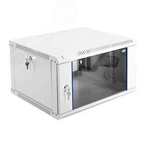 Шкаф телекоммуникационный настенный разборный 6U (600х520) дверь стекло - ЦМО