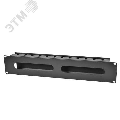 Органайзер кабельный горизонтальный 19' 2U с крышкой черный 2