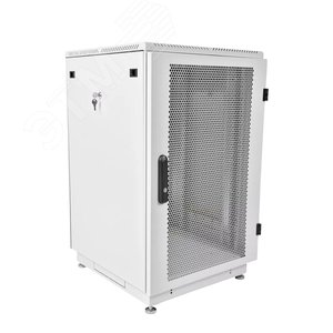 Шкаф телекоммуникационный напольный 18U (600х600) дверь перфорированная - ЦМО
