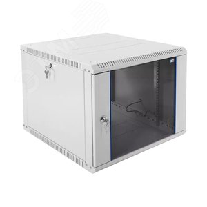 Шкаф телекоммуникационный настенный разборный 9U (600х650) дверь стекло - ЦМО
