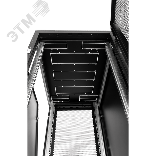 Шкаф телекоммуникационный напольный 42U (800х800) дверь перфорированная 2