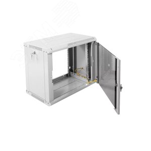 Шкаф телекоммуникационный настенный разборный 9U (600х350) дверь стекло - фото 2