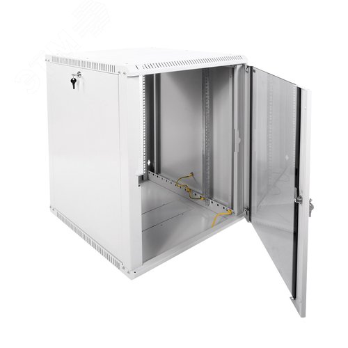 Шкаф телекоммуникационный настенный разборный 15U (600х650) дверь стекло 2