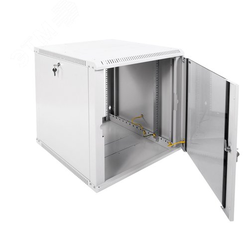 Шкаф телекоммуникационный настенный разборный 12U (600х650) дверь стекло - фото 4