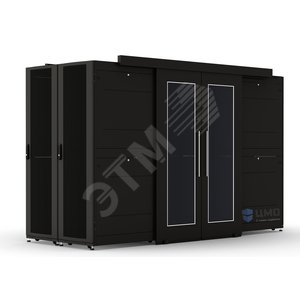 Крыша коридора со стеклом 800 мм (900-1250 мм) для шкафа ШТК-СП-.8. (ЦОД-СП-К-800.1250-9005)