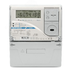 Счетчик электроэнергии CE301 S31 145-JAVZ         трехфазный многотарифный 5(60) класс точности 1.0 Щ ЖКИ RS485 (101004002011830 -TP103) - Энергомера