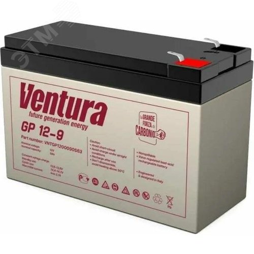 Аккумулятор 12В 9Ач (GP 12-9) - Ventura