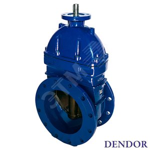 Задвижка чугунная с обрезиненным клином тип 47GVA DN 50 PN10 PN16 под электропривод - DENDOR