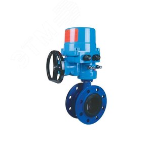 Затвор дисковый поворотный фланцевый DN 300 PN 16 тип 021F диск чугун PN16 рассверловка - DENDOR