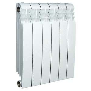 Радиатор биметаллический BiLiner/Bianco Traffico  500 new -6секц й (RTBBT50006) - Royal Thermo