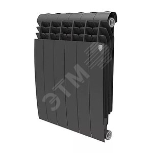 Радиатор черн BiLiner 500 - 4 секц - Royal Thermo