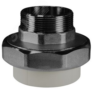 Муфта разъемная 20x1/2' НР полипропиленовая PPR американка, усиленная, серая - VALFEX