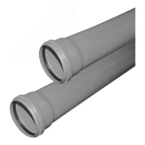 Труба канализационная 110x3000 мм, толщина 2.2, PP однораструбная, серая - VALFEX