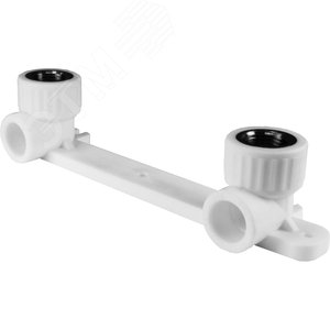 Планка монтажная 25x1/2' ВР для смесителя, с водорозетками, полипропиленовая PPR белая - VALFEX