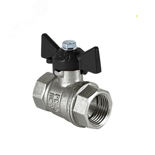 Кран шаровой DeltaPro для ВОДЫ 1/2 ВВ,            никелированный - VALFEX-T