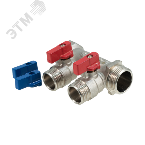 Коллектор резьбовой с шар.кранами ВМ 3/4x3/4x1/2x2 - AQUALINK