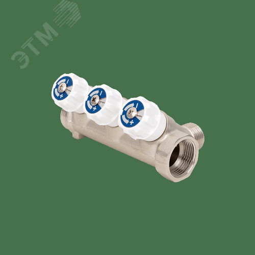 Коллектор резьбовой с вентилями ВМ 3/4x3/4x1/2x4 - AQUALINK