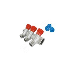 Коллектор резьбовой с вентилями ВМ 3/4x3/4x1/2x3 - AQUALINK