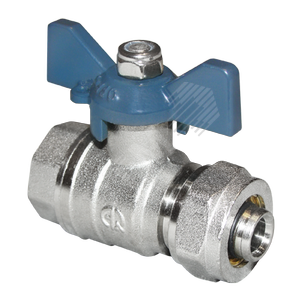 Кран шаровой для металлопластиковых труб В 3/4x20 бабочка - AQUALINK