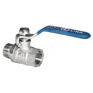 Кран шаровой ВН 3/4 ручка никелированный - AQUALINK