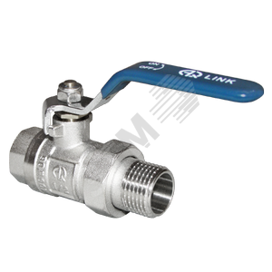 Кран шаровой со сгоном ВН 1/2 U ручка никелированный - AQUALINK
