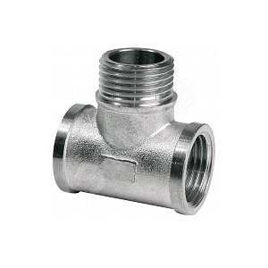 Тройник ВНВ 1/2'х1/2'х1/2' переходной, никелированный - AQUALINK