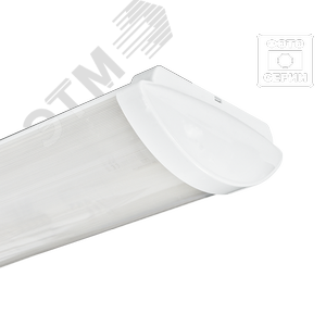 Светильник люминесцентный ЛПО-46-2х36-603 Luxe овальный опаловый призма компенсированный (Поликарбонат)