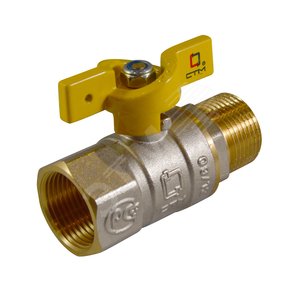 Кран шаровой газовый 3/4‘ ВН ручка бабочка (3/4 гшб) - СТМ