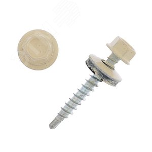 Саморез кров5,5x19RAL1014 4000шт - Tech-KREP