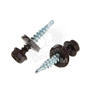 Саморез кровельный 4,8x29 RAL8017 шоколадно-коричневый (4000шт) (УТ-00011947) - Tech-KREP