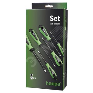 Набор двухкомпонентных отверток (шлиц, РН) 6 шт. (101560)