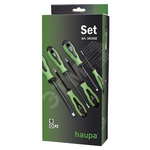 Набор двухкомпонентных отверток (шлиц, РZ) 6 шт. (101562)