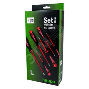 Набор диэлектрических отвёрток, серия HUPslim (шлиц, РН) (102999)