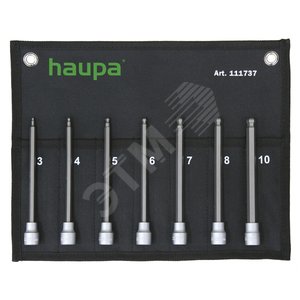 Набор головок под шестигранник 3/8‘ (111737) - Haupa
