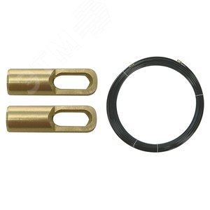 Пруток для протяжки кабеля нейлоновый 2 петли, 10 м, диам. 3 мм (150452)
