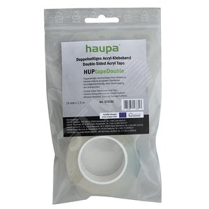 Двухсторонняя акриловая клейкая лента HUPtapeDouble 19mmx1,5m - Haupa