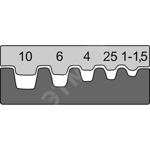 Матрица для конечных гильз 1-10 мм2, серия М210 (210842/E) - Haupa